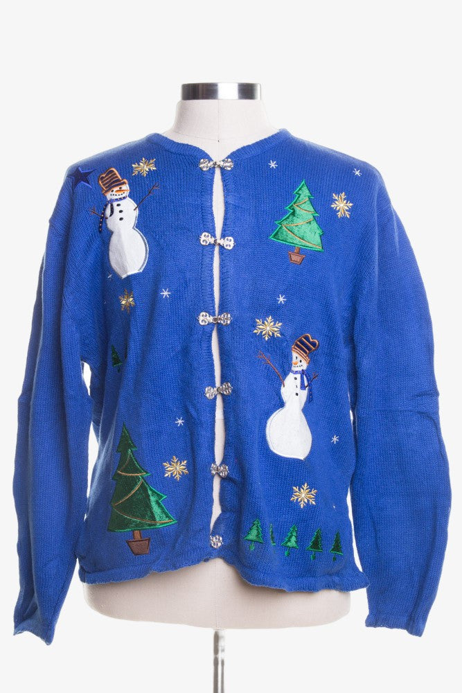 Blue Ugly Christmas Cardigan 45568