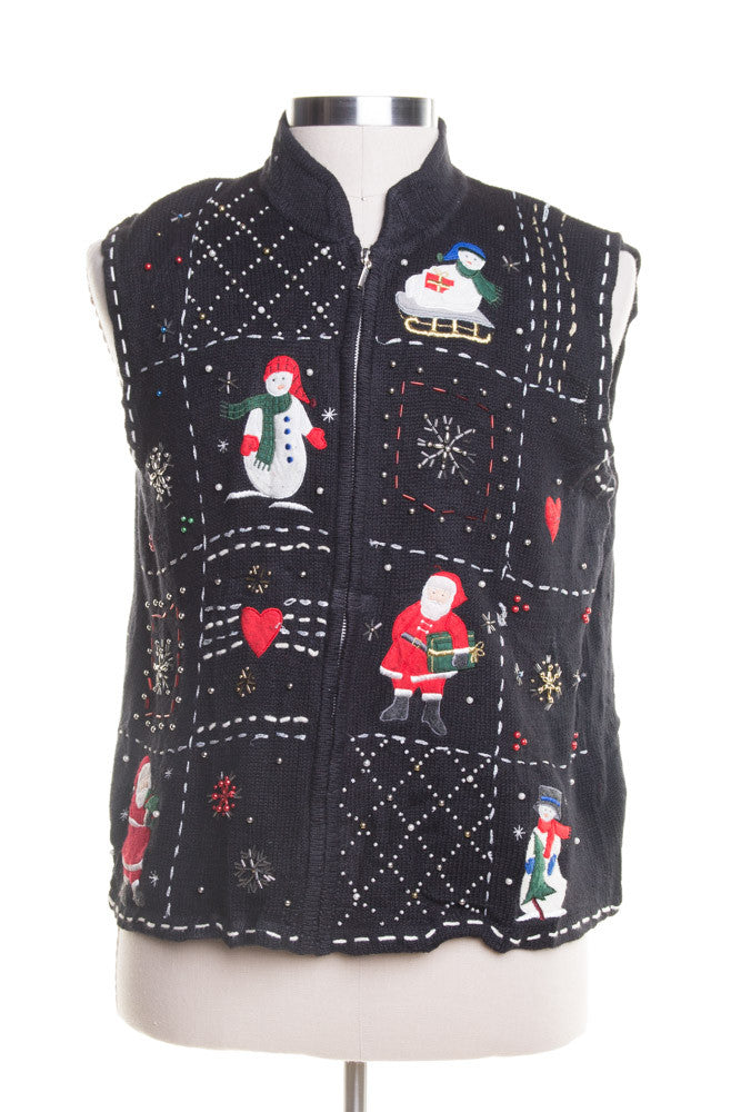 Black Ugly Christmas Vest 45656