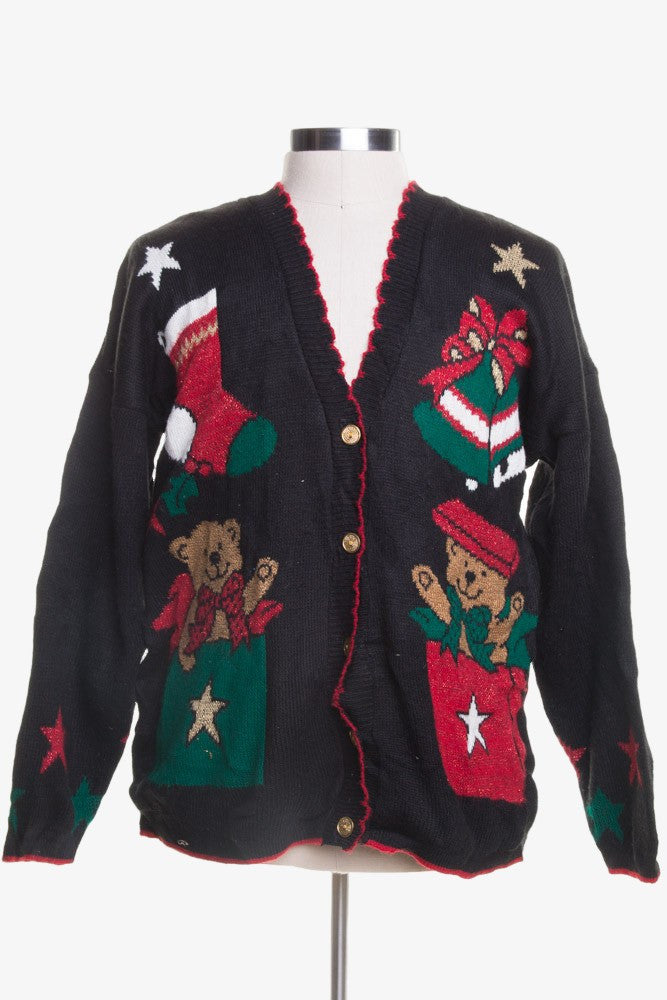Black Ugly Christmas Cardigan 45967