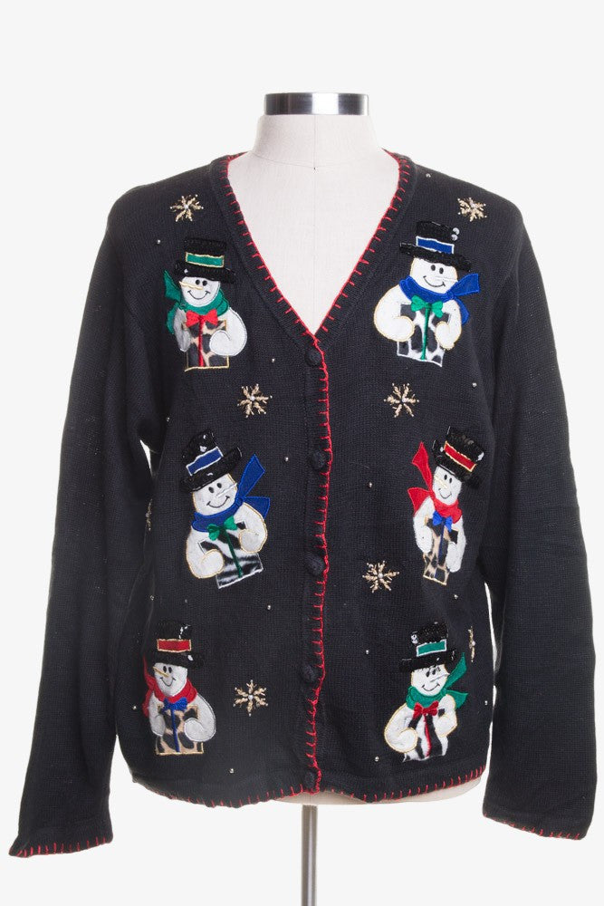 Black Ugly Christmas Cardigan 46115