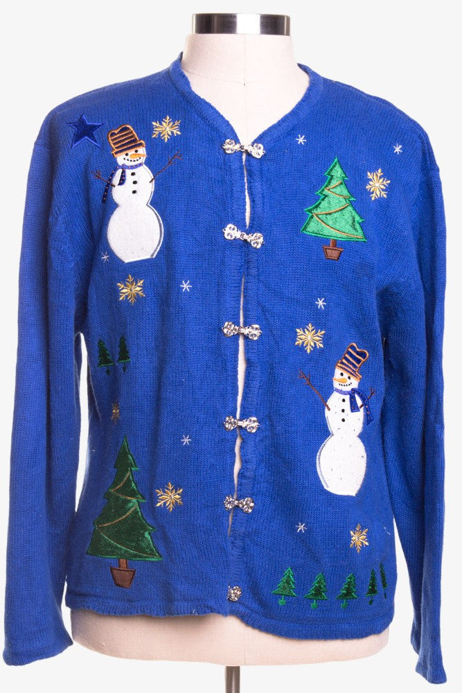 Blue Ugly Christmas Cardigan 46536
