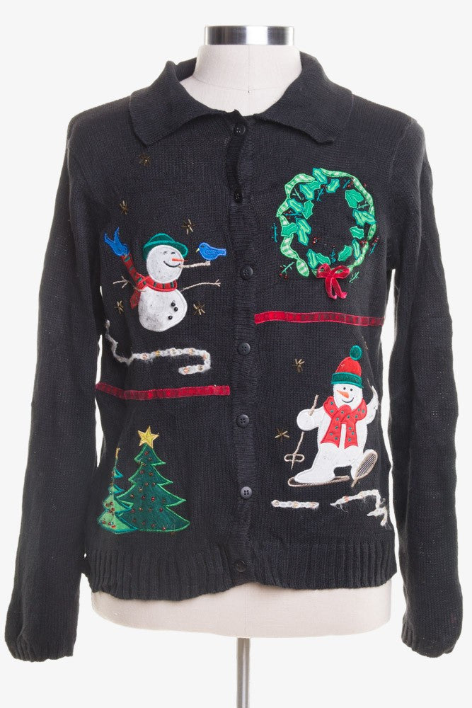 Black Ugly Christmas Cardigan 46870