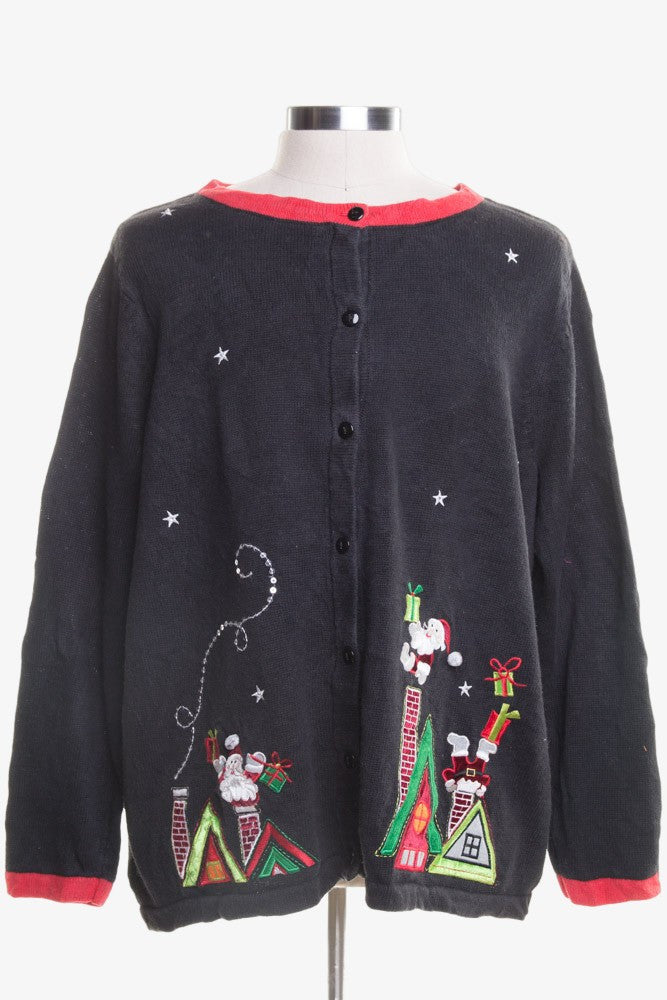 Black Ugly Christmas Cardigan 47177