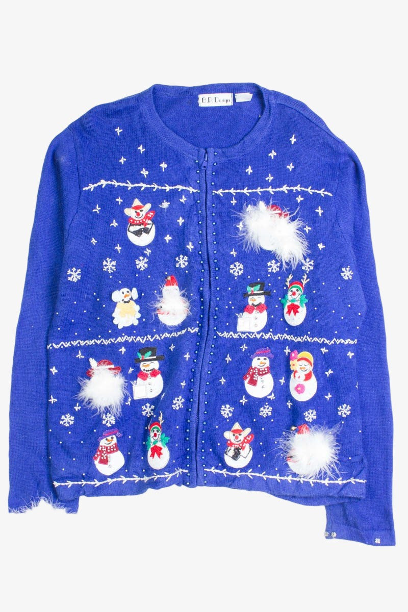 Blue Ugly Christmas Cardigan 49885