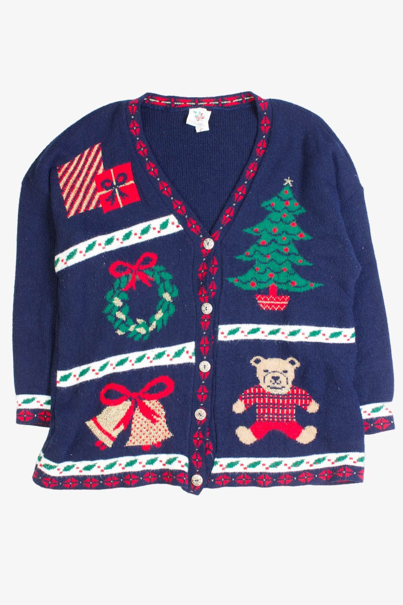 Blue Ugly Christmas Cardigan 50334