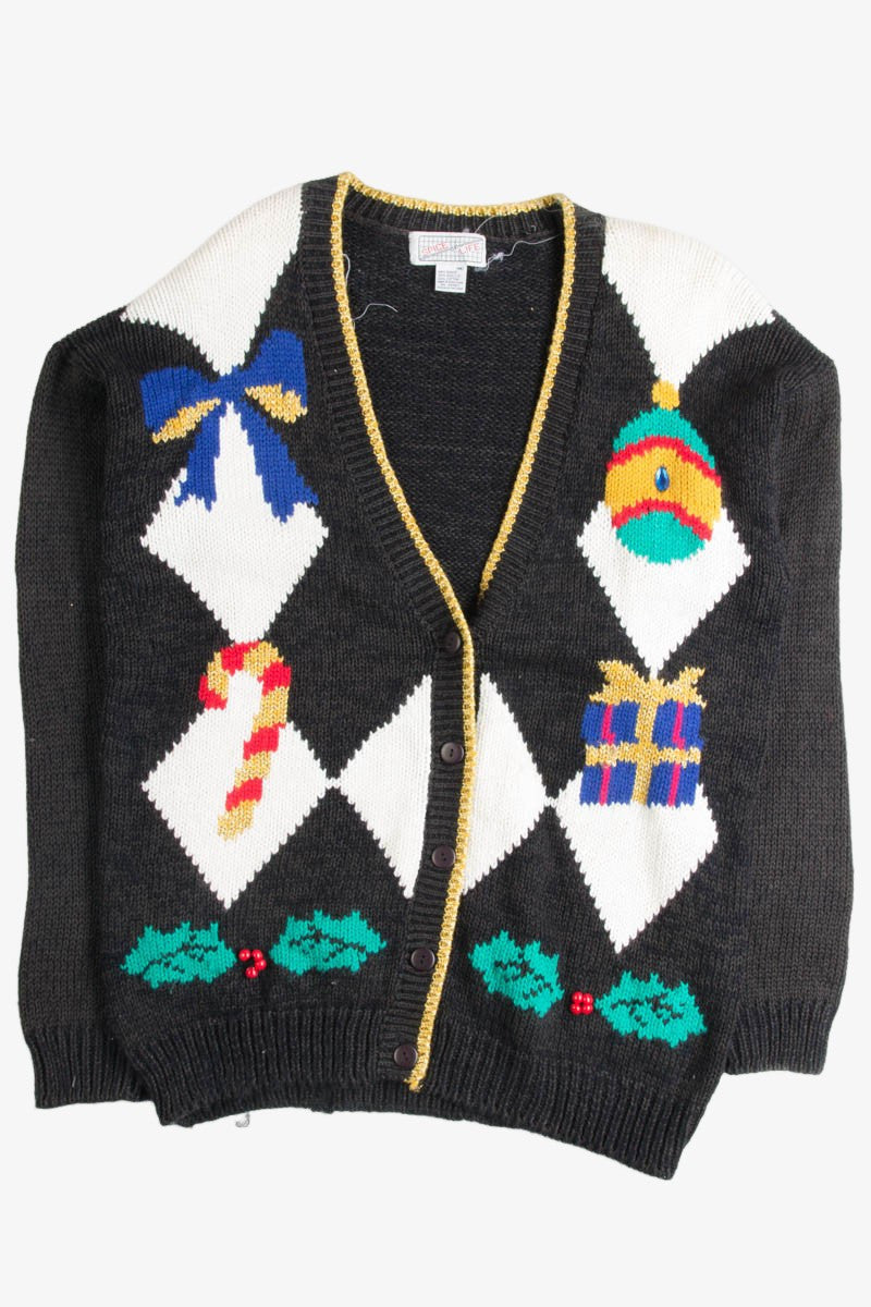 Black Ugly Christmas Cardigan 50344