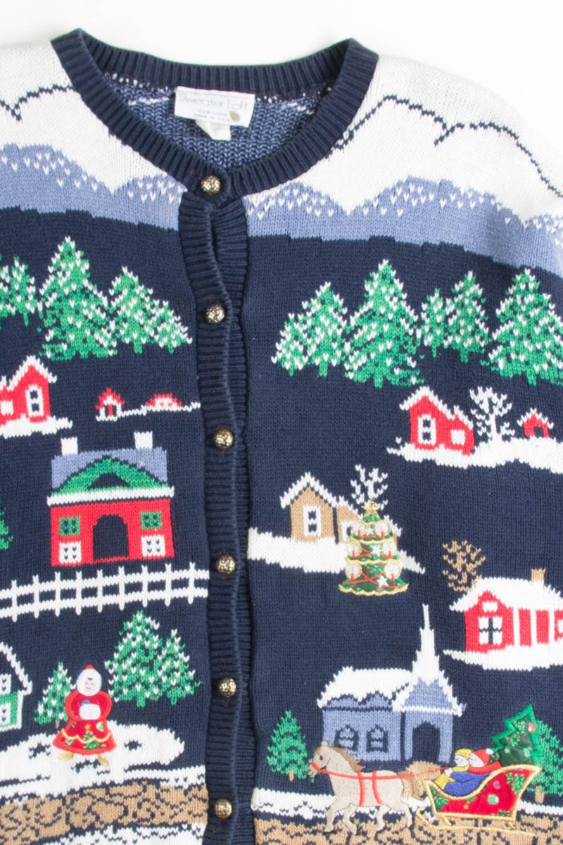 Blue Ugly Christmas Cardigan 50275