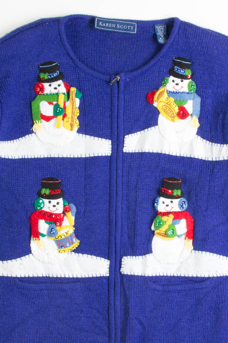 Blue Ugly Christmas Cardigan 50285