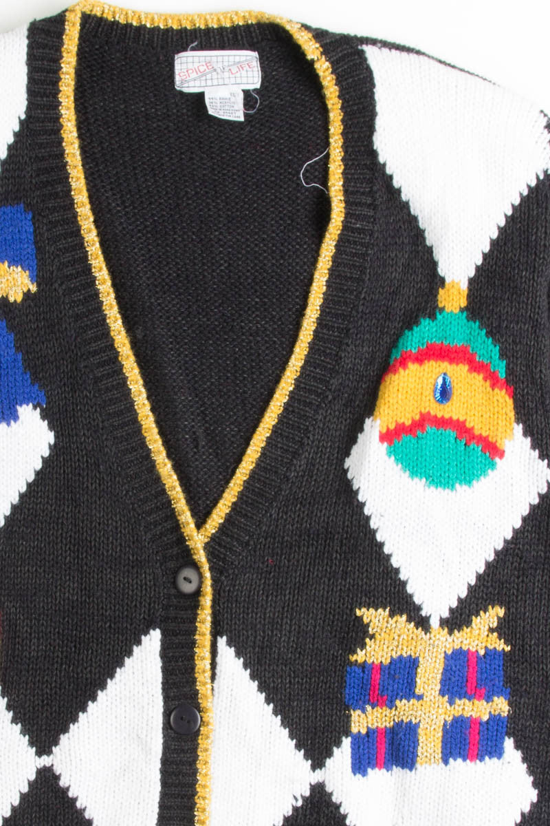 Black Ugly Christmas Cardigan 50340