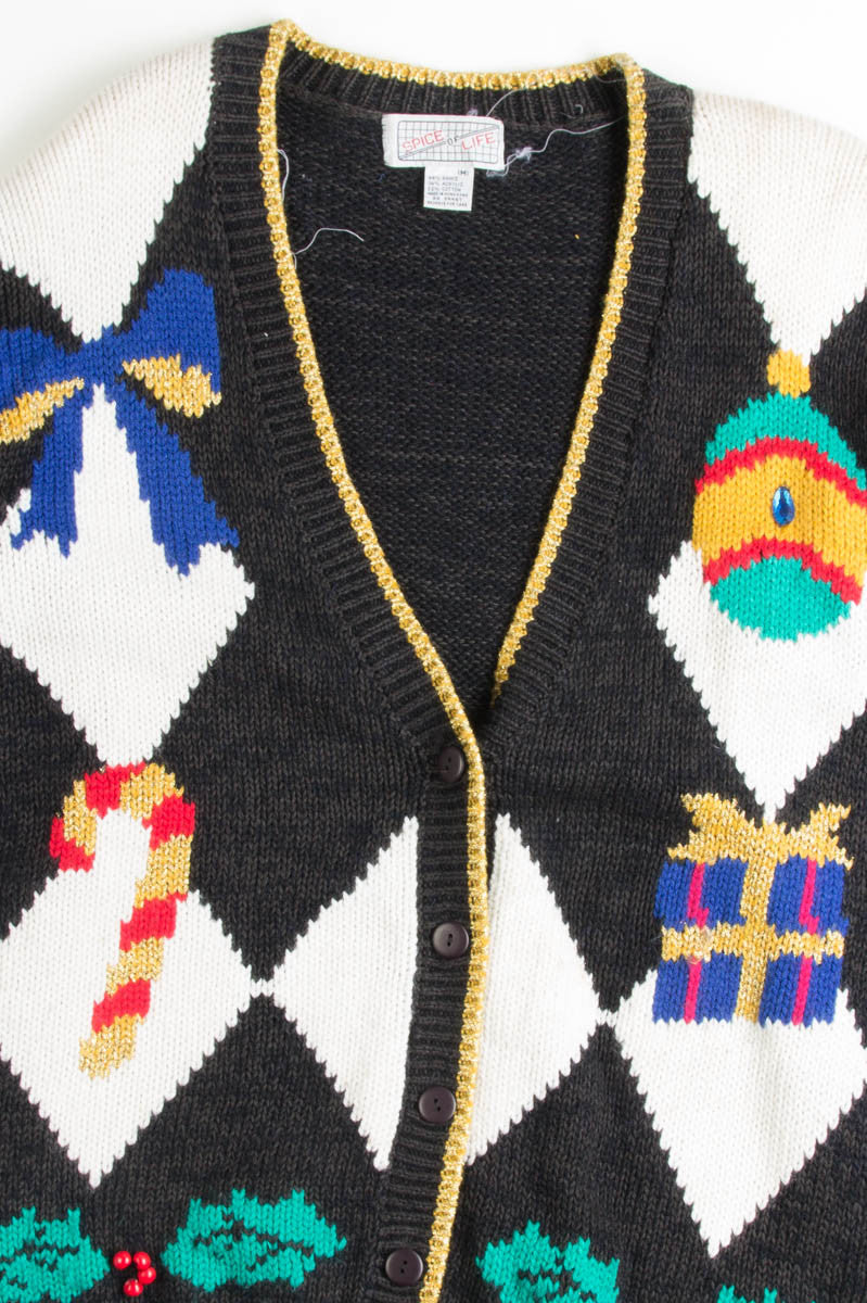 Black Ugly Christmas Cardigan 50344