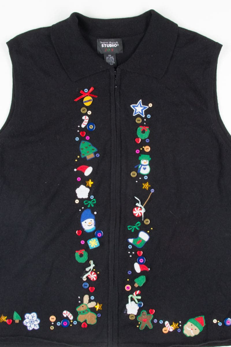Black Ugly Christmas Vest 51881