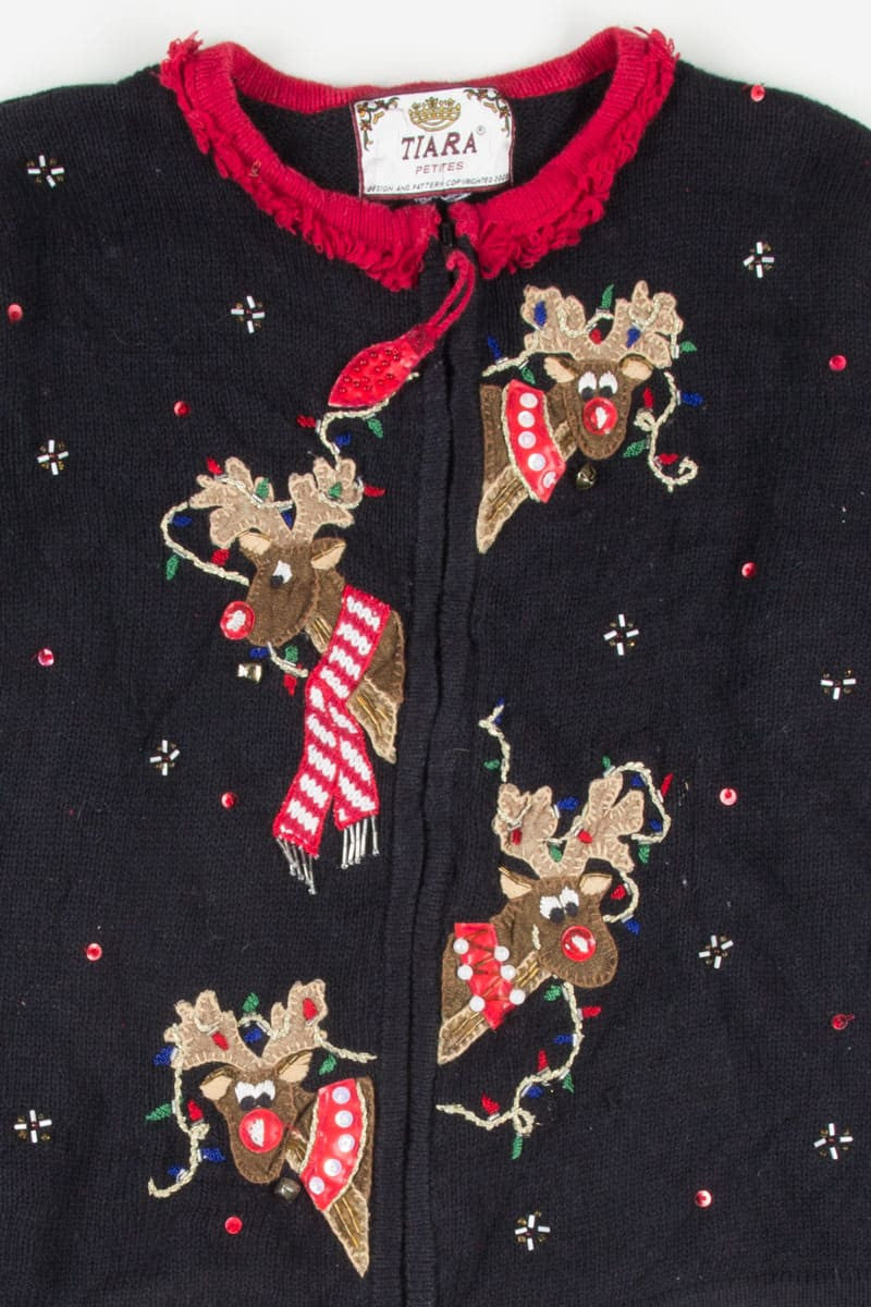 Black Ugly Christmas Cardigan 52061