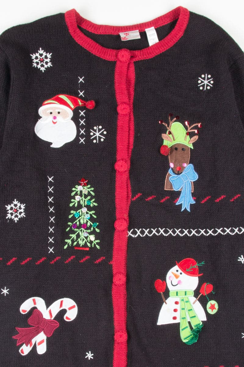 Black Ugly Christmas Cardigan 52091