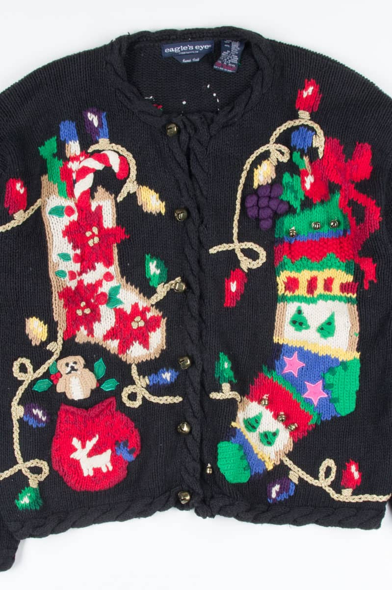 Black Ugly Christmas Cardigan 52207