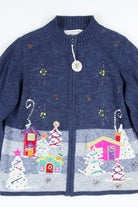Blue Ugly Christmas Cardigan 52225