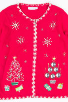 Red Ugly Christmas Cardigan 52313