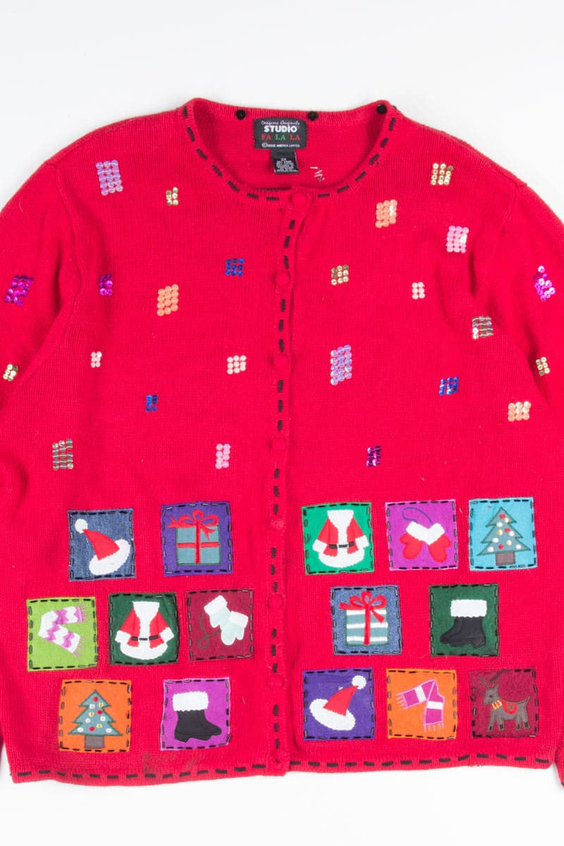 Red Ugly Christmas Cardigan 52364