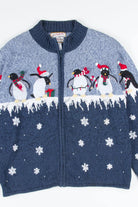 Blue Ugly Christmas Cardigan 52394
