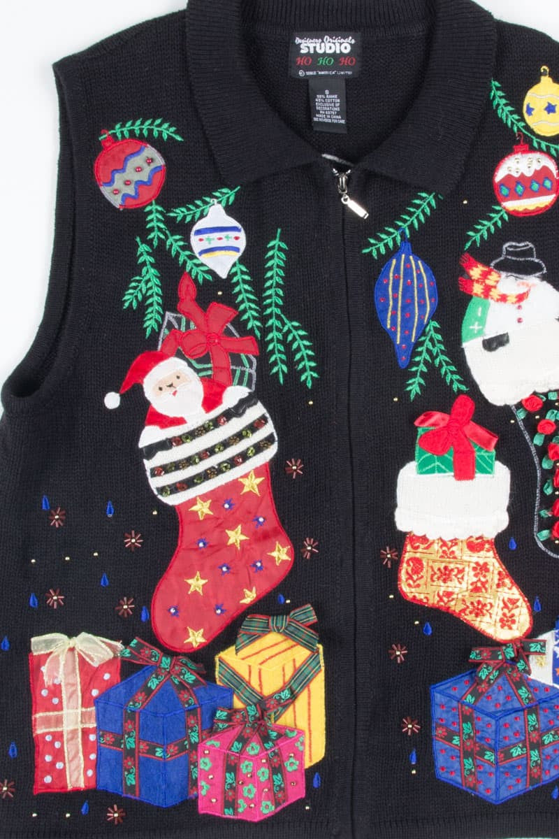 Black Ugly Christmas Vest 52475