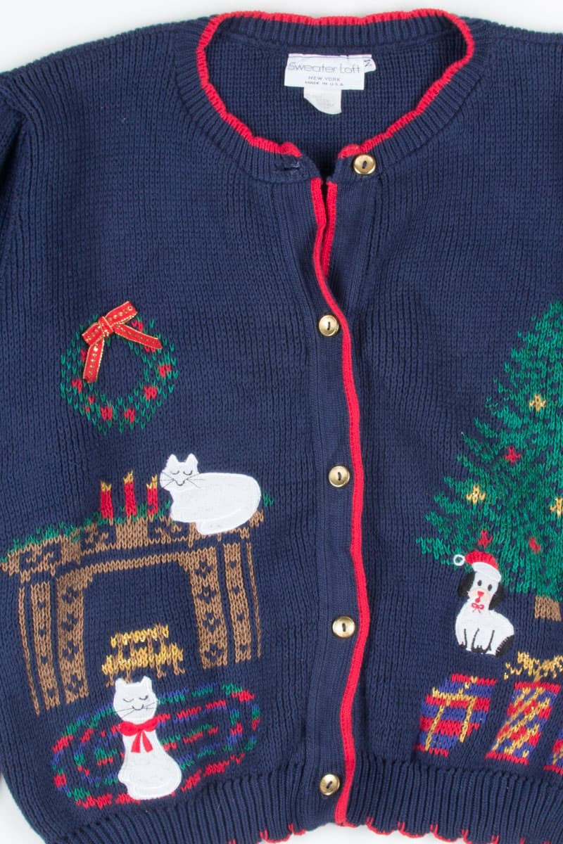 Blue Ugly Christmas Cardigan 52569