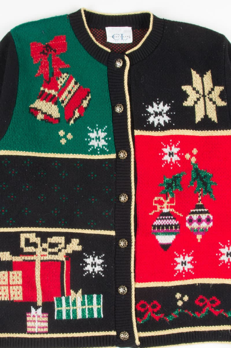 Black Ugly Christmas Cardigan 52635