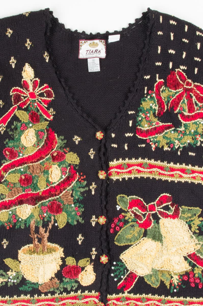 Black Ugly Christmas Cardigan 52638