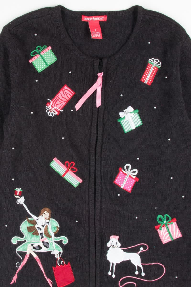 Black Ugly Christmas Cardigan 52647