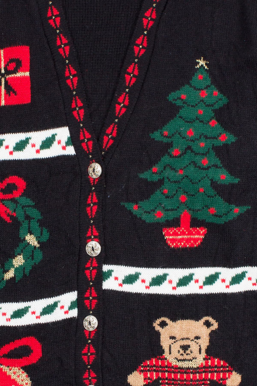 Black Ugly Christmas Cardigan 52715