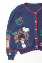 Blue Ugly Christmas Cardigan 52801