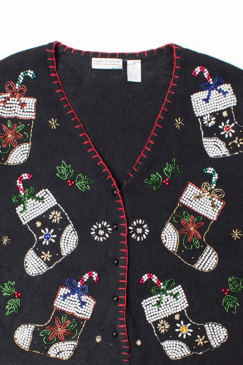 Black Ugly Christmas Cardigan 52806