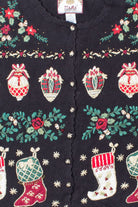 Black Ugly Christmas Cardigan 52815