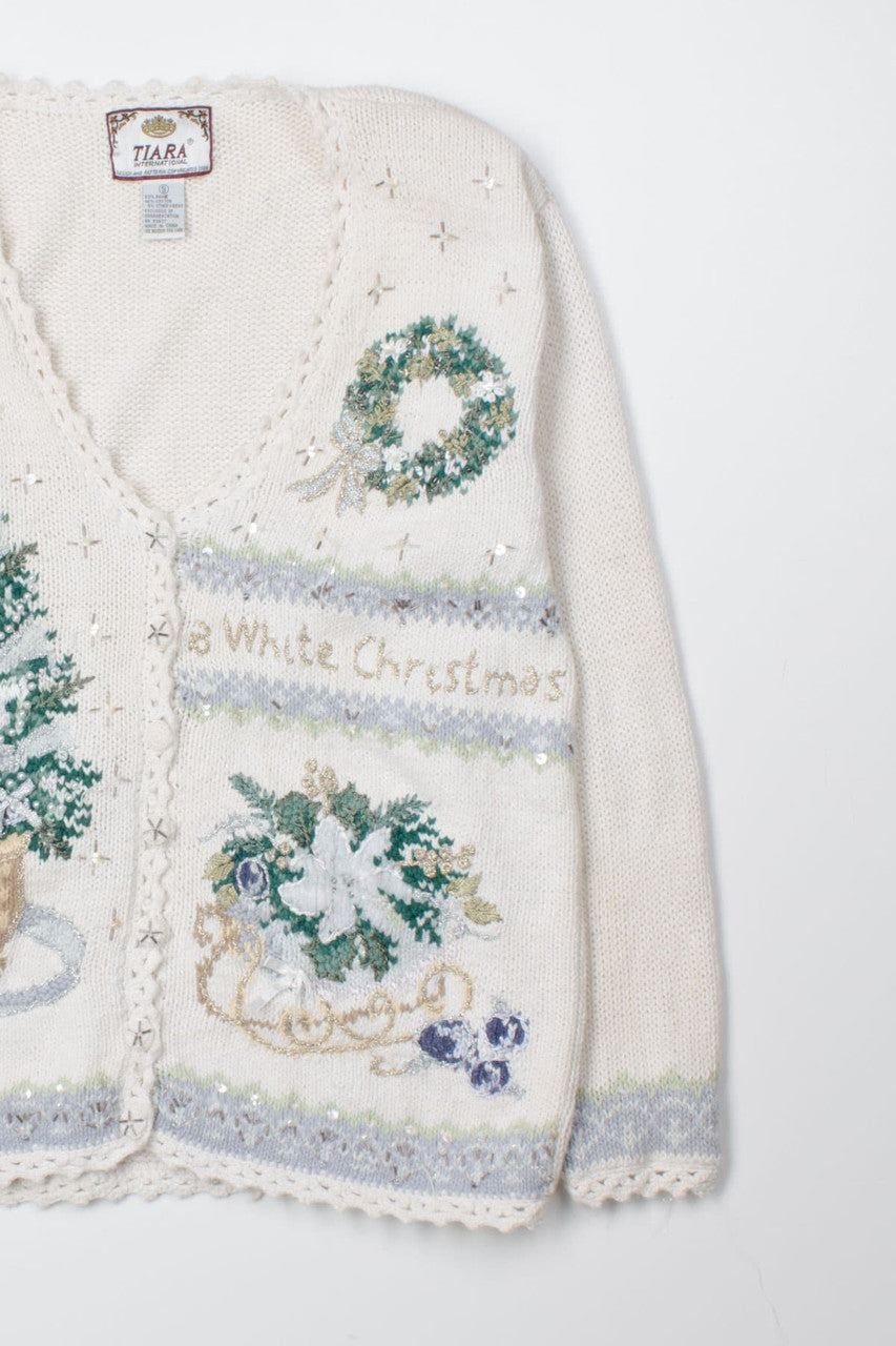 White Ugly Christmas Cardigan 52855