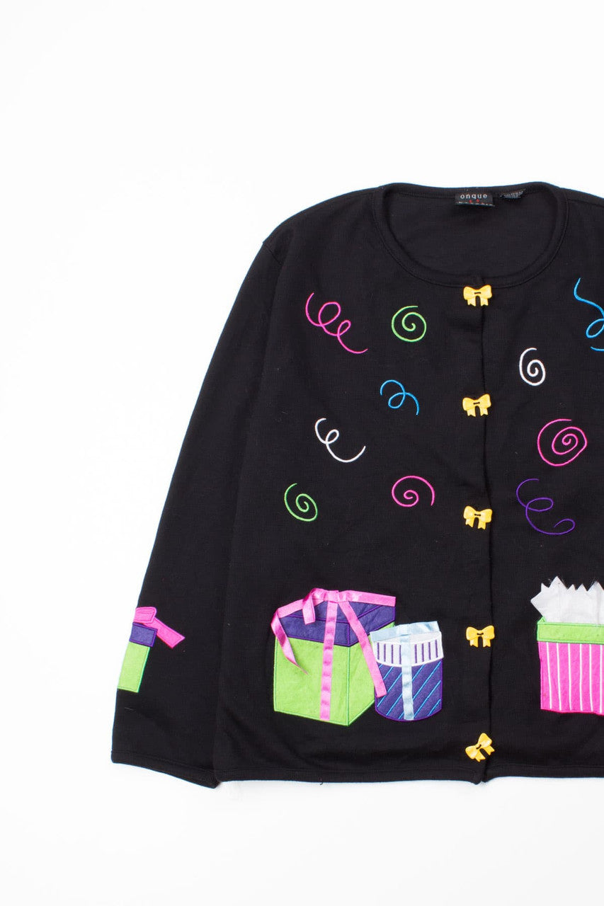 Black Ugly Christmas Cardigan 52868
