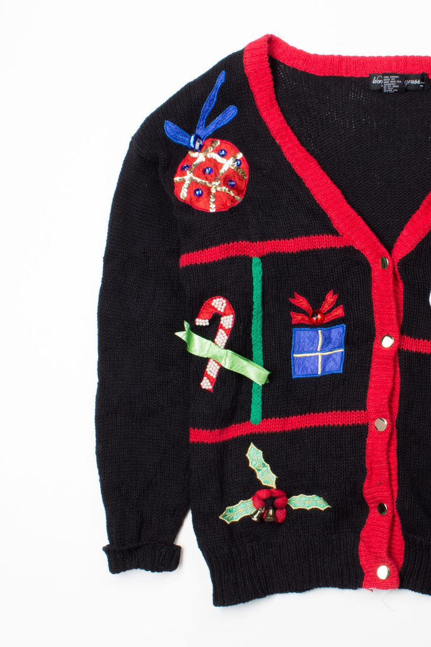 Black Ugly Christmas Cardigan 52876