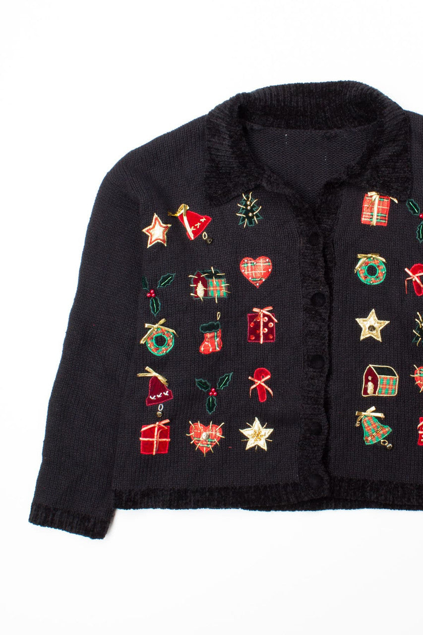 Black Ugly Christmas Cardigan 52879