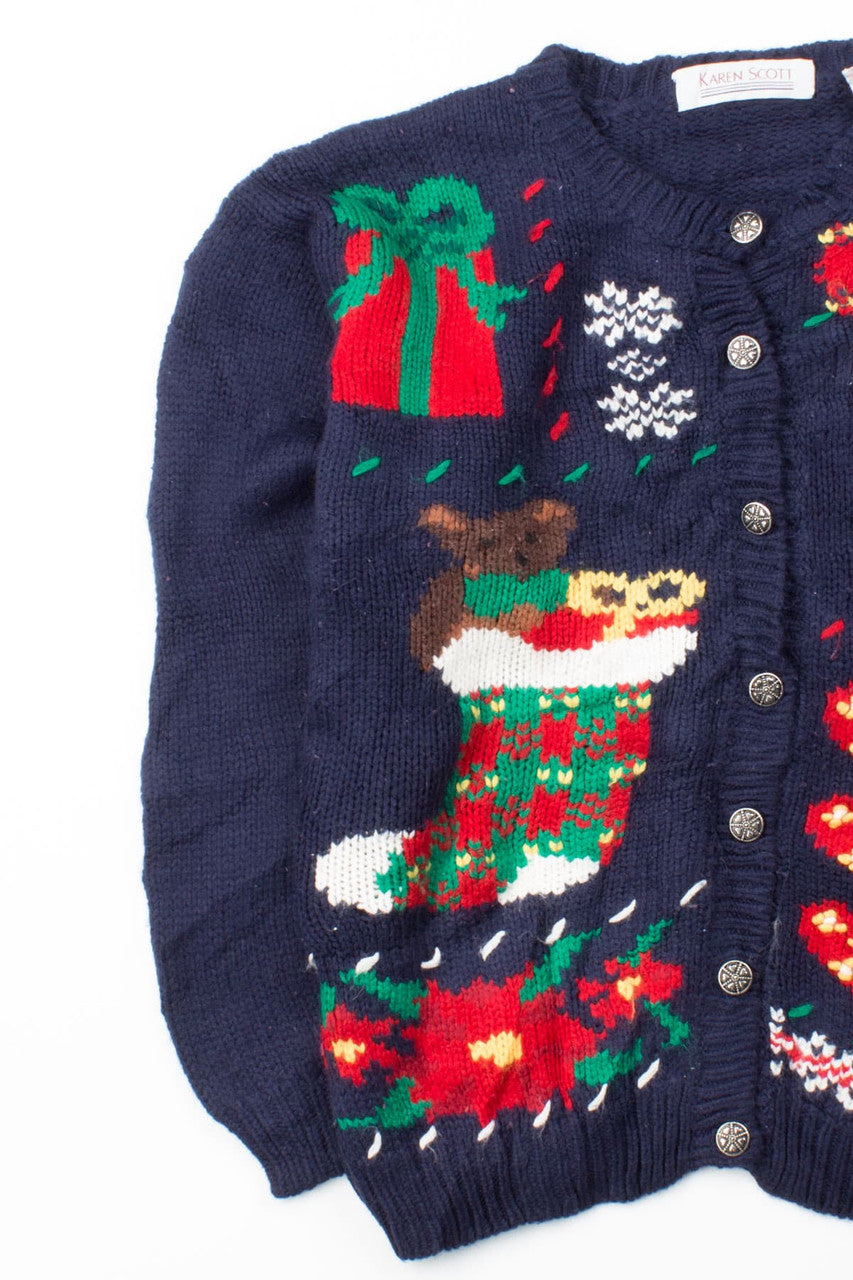 Blue Ugly Christmas Cardigan 52925