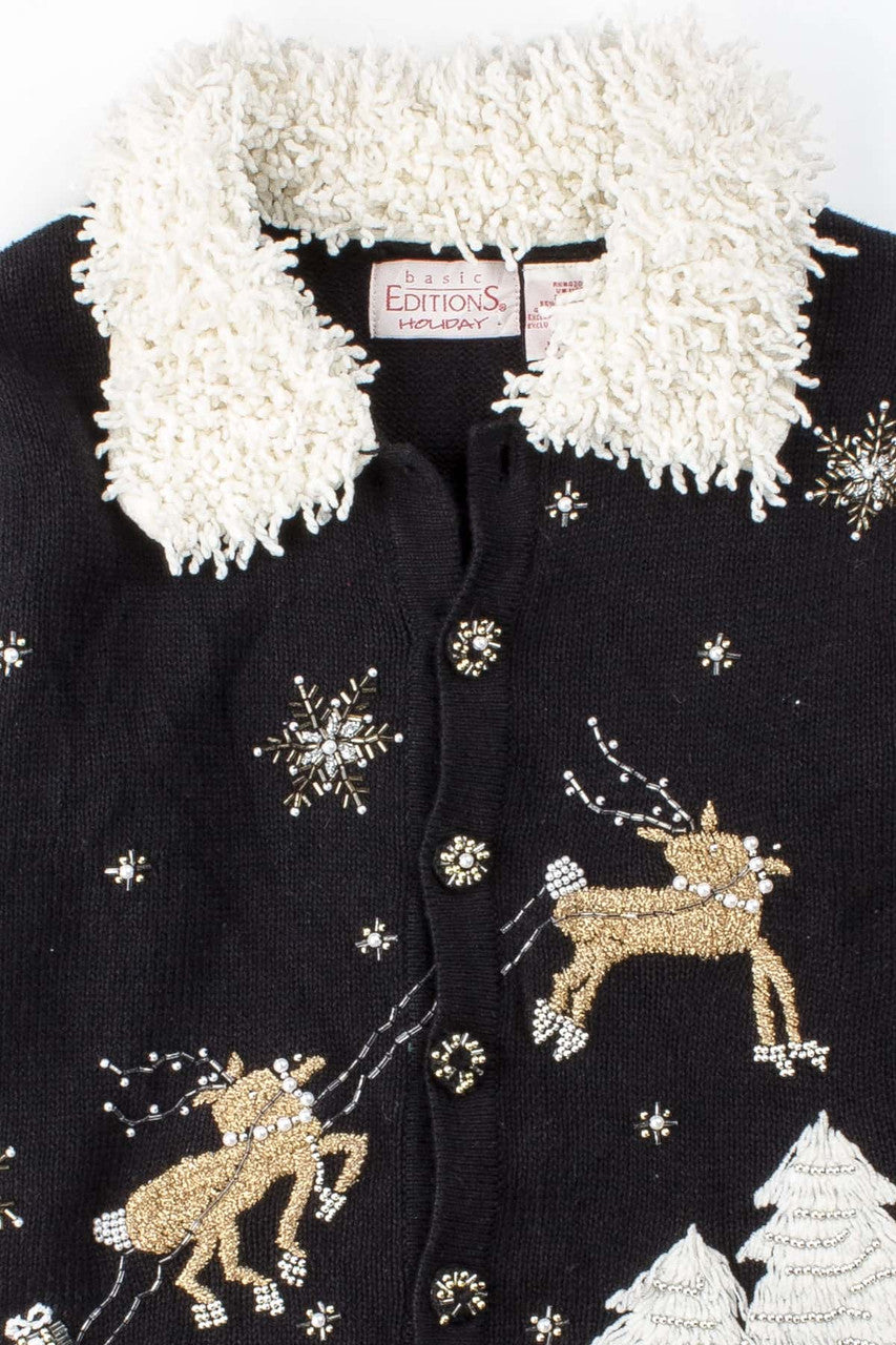 Black Ugly Christmas Cardigan 52986