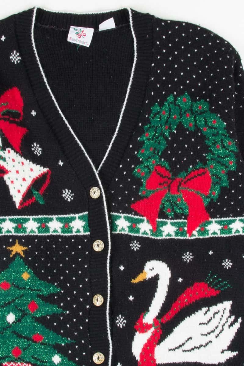 Black Ugly Christmas Cardigan 53060