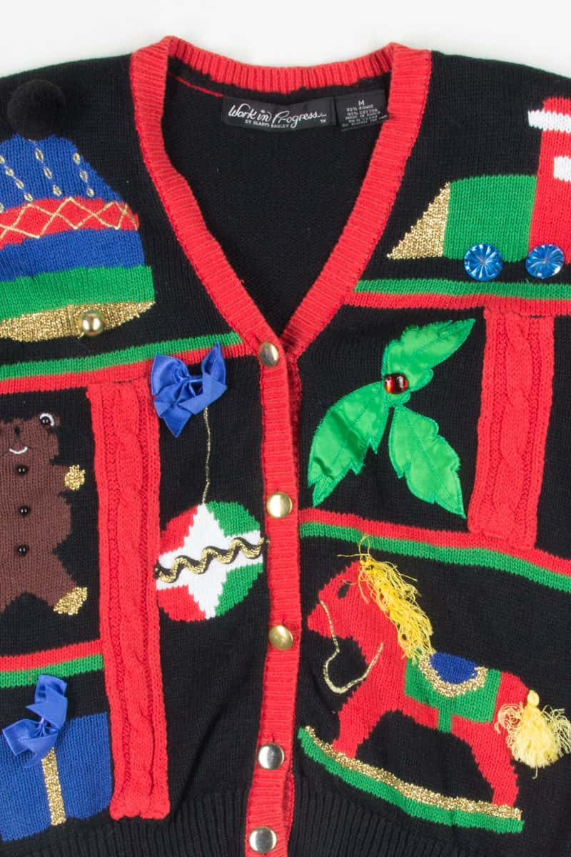 Black Ugly Christmas Cardigan 53169