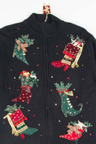 Black Ugly Christmas Cardigan 53203