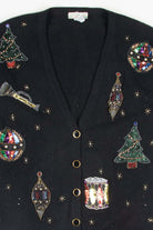 Black Ugly Christmas Cardigan 53216