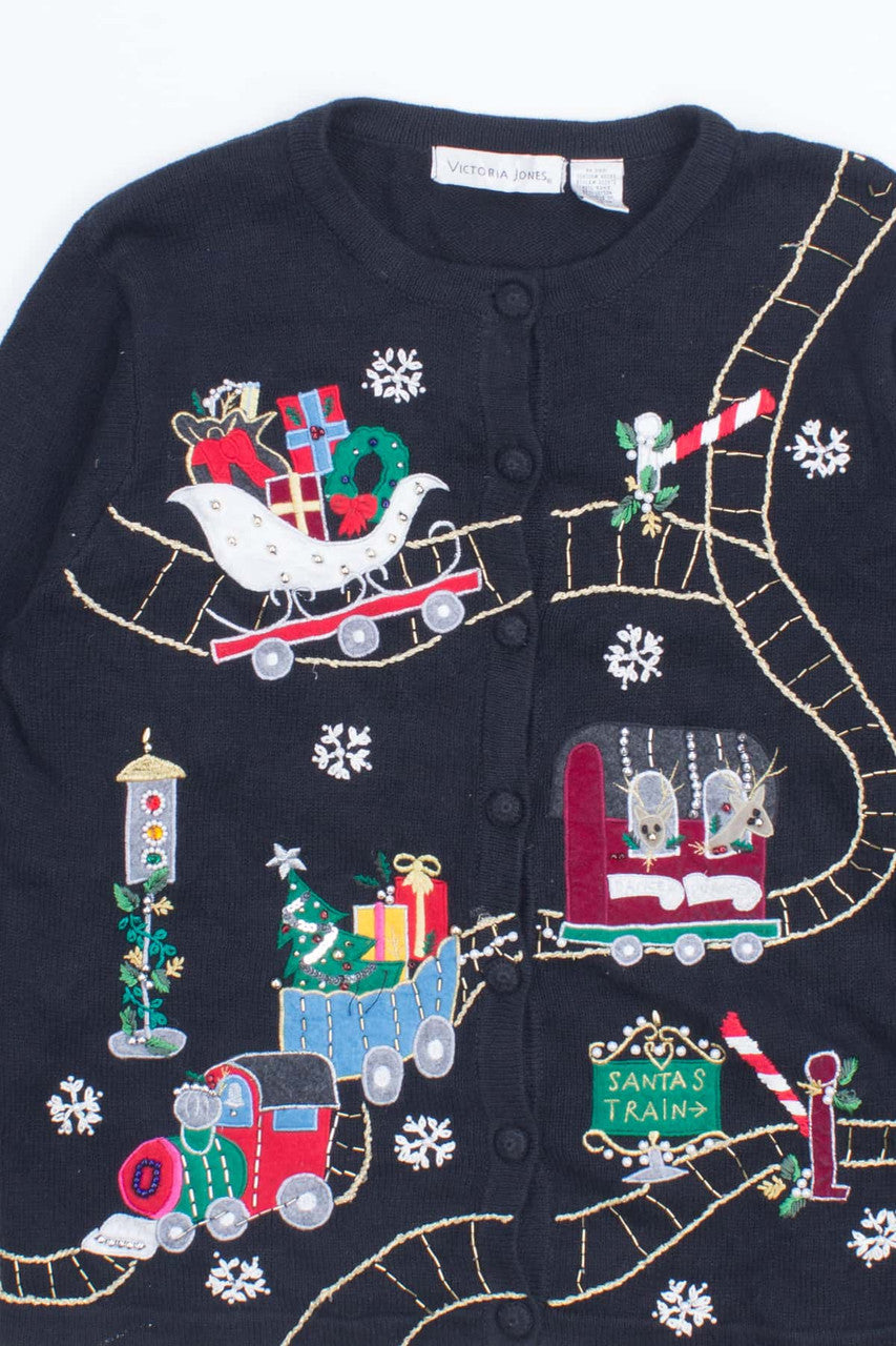 Black Ugly Christmas Cardigan 53270