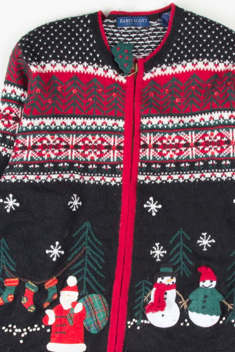 Black Ugly Christmas Cardigan 53345