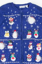 Blue Ugly Christmas Cardigan 53460