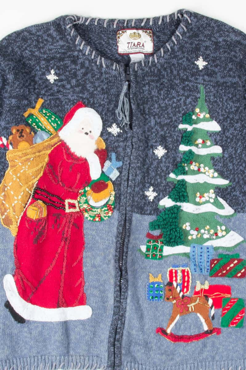 Blue Ugly Christmas Cardigan 53547