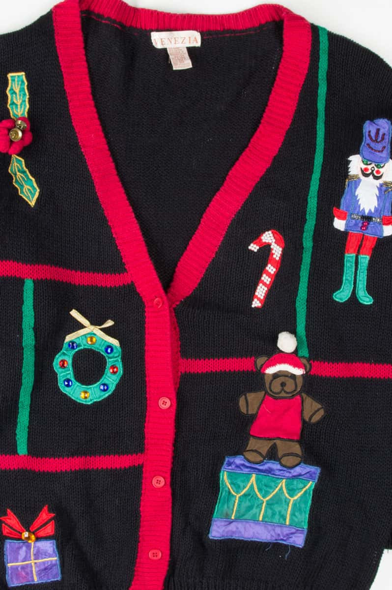 Black Ugly Christmas Cardigan 53702