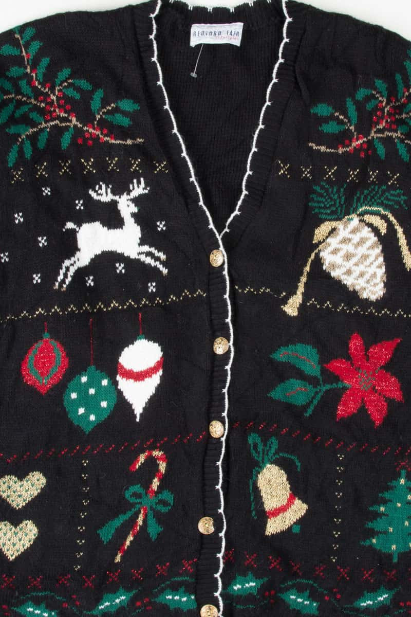 Black Ugly Christmas Cardigan 53704