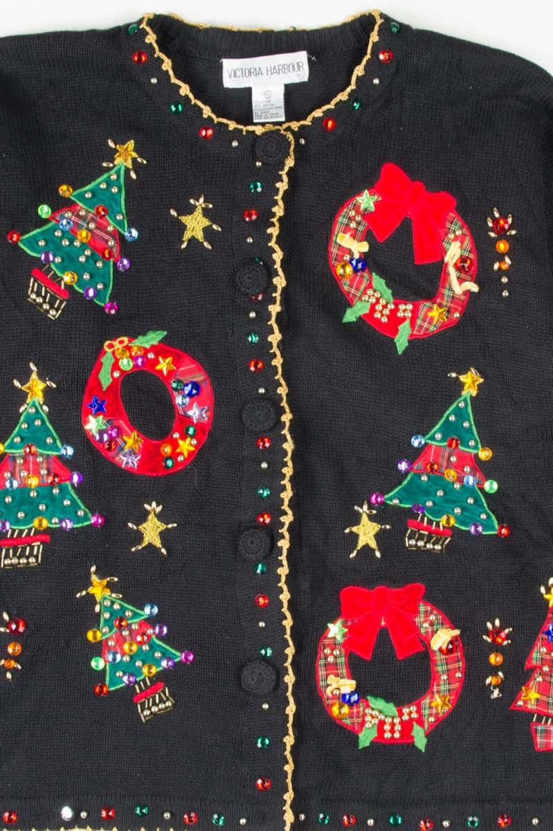 Black Ugly Christmas Cardigan 53706
