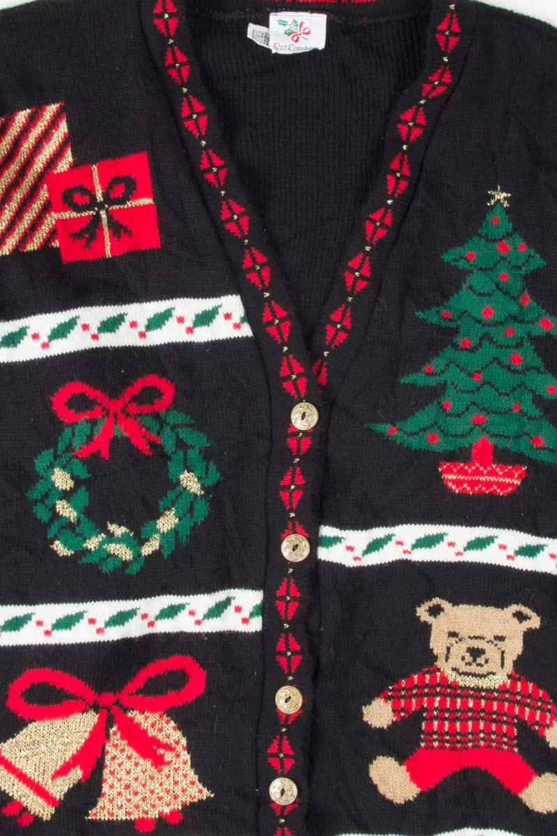 Black Ugly Christmas Cardigan 53707