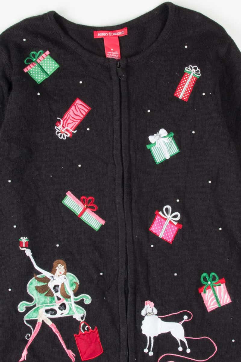 Black Ugly Christmas Cardigan 53710